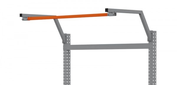 Manuflex Schienenbahn-Laufschiene in Rotorange RAL 2001 für UNIVERSAL/PROFI/PACKPOOL-Aufbauportale, für Tischbreite 1000 mm, Rotorange, ZB3891.2001