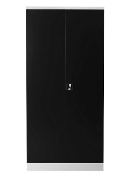 Gürkan Flügeltürenschrank, 42 x 92 x 195 cm, Verkehrsweiß, Anthrazit, Fachboden Stück 4, FLC.19/N, 111006