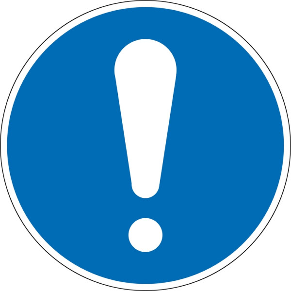 Eichner Gebotsschild "Allgemeines Gebotszeichen", O 20 cm, PVC-Folie, selbstklebend für Innen- und Außenbereiche, 9225-11020-020