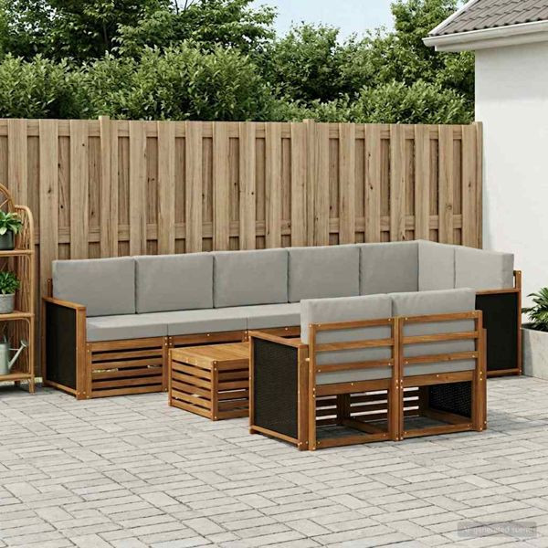 vidaXL Sofagarnituren Massivholz Akazie, 3384522, 8721288692610