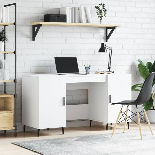 vidaXL Schreibtisch Weiß 140x50x75 cm Holzwerkstoff, 829564