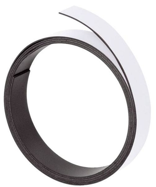 FRANKEN Magnetband, 100 cm x 10 mm, weiß, M80209, 4016946052825