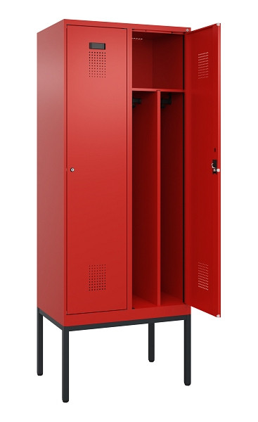 C+P Spind Evolo PLUS, Gestell, 2 Abteile, 2120x800x500mm, 3020/3020, Verschluss Zylinderschloss, 0490307-22F S10052