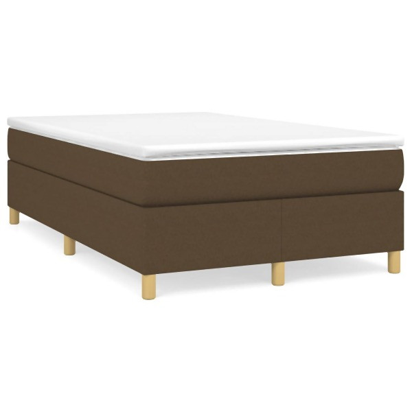 vidaXL Boxspringbett mit Matratze Dunkelbraun 120x190 cm Stoff, 3269693