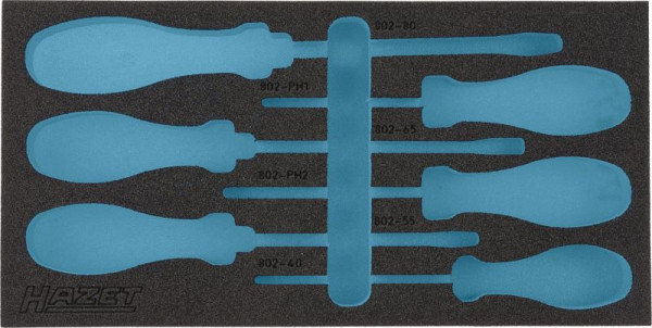 Hazet 2-Komponenten Weichschaum-Einlage, für 163-184/6, Abmessungen / Länge: 342 mm x 172 mm, 163-184L