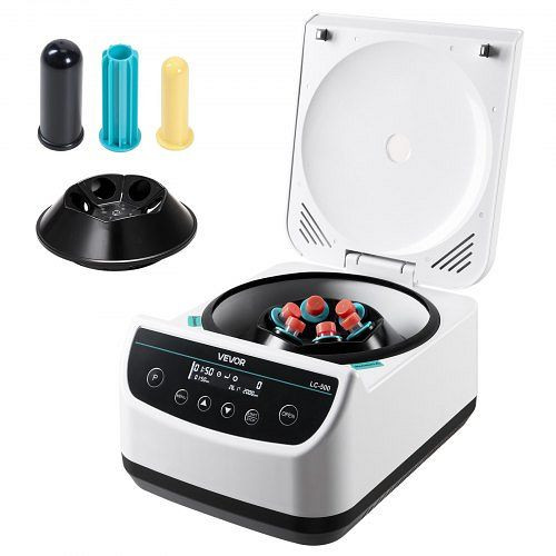 VEVOR Zentrifuge 100-2100 xg RCF, 500-4000 U/min, für 2/5/10/15/50 ml Röhrchen, geräuscharm, 1 Rotor, Labor geeignet, DSLXJ50ML000NL0Y3001V2