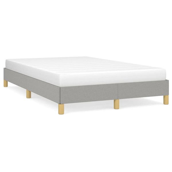 vidaXL Bettgestell Hellgrau 120x190 cm Stoff, 3269612, 8721102434990