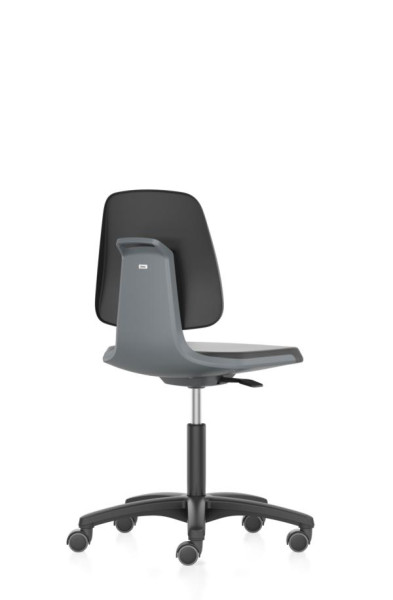 bimos Arbeitsstuhl Labsit mit Rollen, Sitzhöhe 450-650 mm, PU-Schaum, Sitzschale anthrazit, 9123-2000-3285