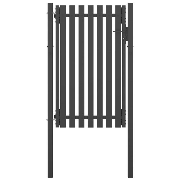 vidaXL Gartentor Stahl 1x2 m Anthrazit, Stahl, Zauntor, 146330
