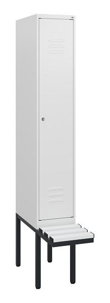 C+P Umkleidespind Classic PLUS, 1950x300x815mm, 9016/9016, Zylinderschloss, 0800405-10 S10059
