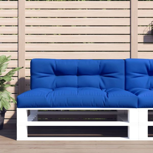 vidaXL Palettenkissen 2-tlg. Königsblau Stoff, bequem, 360743