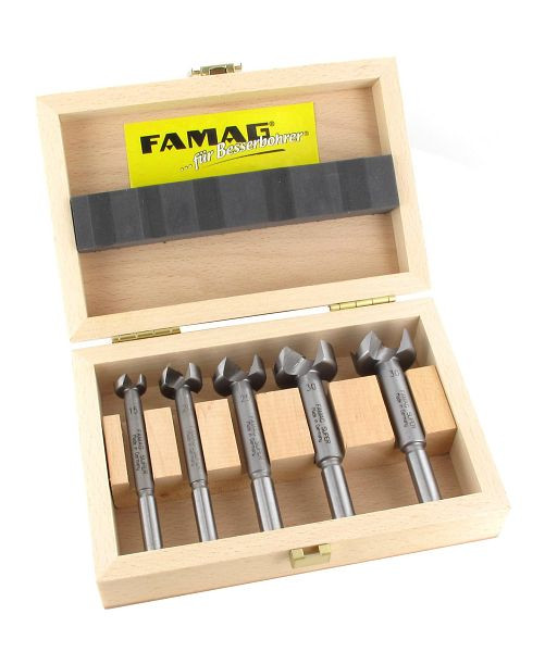Famag Kunstbohrer WS, 15-teiliger Satz im Holzkasten: Ø 10, 12, 15, 16, 18, 20, 22, 25, 26, 28, 30, 35, 40, 45, 50 mm, 1633.515.00
