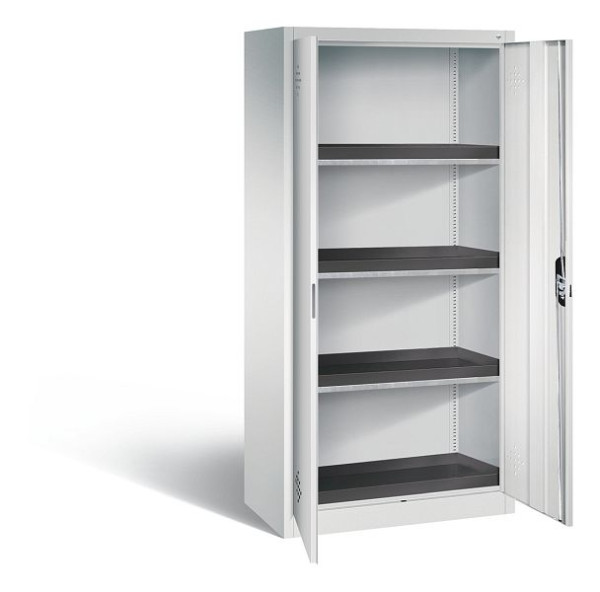 C+P Umweltschrank Acurado, H1950xB930xT500mm, Farbe: Lichtgrau, Muldengriff, 8921-316 S10130