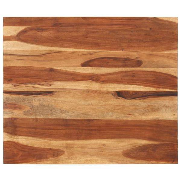 vidaXL Tischplatte Massivholz Palisander 25-27 mm 70×80 cm, 285996