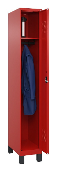 C+P Spind Evolo PLUS, mit Füßen, 1 Abteil, 1950x300x500mm, 3020/3020, Verschluss Zylinderschloss, Ablageböden 1, 049010-10 S10053