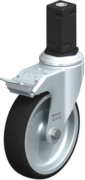 Blickle LKRA-PATH 126G-11-FI-EV15 Apparate-Lenkrolle mit Expander & Feststeller, Thermoplastisches Polyurethan, Grau, 848852