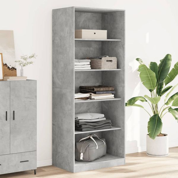 vidaXL Kleiderschrank Betongrau 80x50x200 cm Holzwerkstoff, 3307723