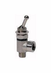 Riegler 2/2-Wege-Kipphebelventil, Druckanschluss beidseitig, Anschluss Schnellverschraubung, 107009