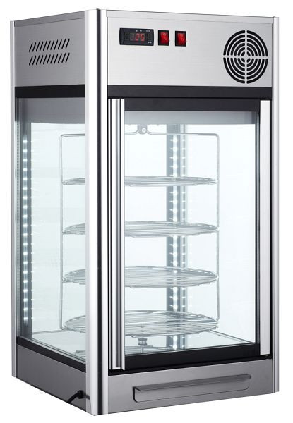 KBS Tischkühlvitrine SC 100 CHR, mit rotierendem Innengestell und LED Beleuchtung, 9160101
