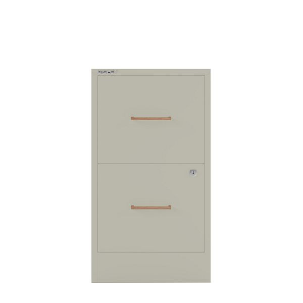 Bisley Home Filer, 2 HR-Schubladen, Eichengriff, 673 gänsegrau, PFA2OH673