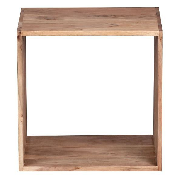 Wohnling Standregal MUMBAI Massivholz Akazie 43,5 cm, Cube Design, Naturprodukt, Landhaus-Stil, WL1.559
