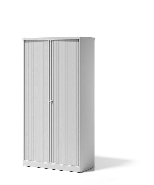 Bisley Rollladenschrank Essentials, mit 4 Fachböden für 5 Ordnerhöhen, verkehrsweiß, YETB10194SPWW696