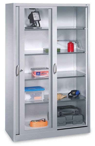 Bedrunka+Hirth Schiebetürenschränke, mit Sichtfenster, Breite 1600 mm, Tiefe 600 mm, 04256160G