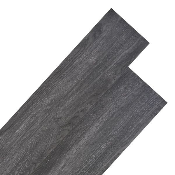 vidaXL PVC-Fliesen Nicht Selbstklebend 4,46 m² 3 mm Schwarz, 146595