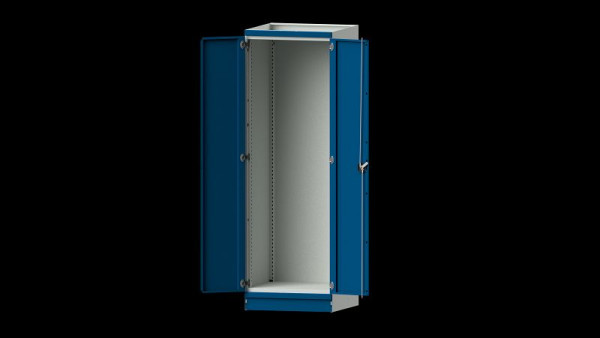 ANKE Werkbänke Basisschrank modulares Schranksystem, Modell 100, 715 x 720 x 2200 mm, Leergehäuse mit Türen, RAL 7035/5010, 631.001