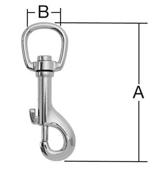 Vormann Karabinerhaken 82 mm vernickelt, VE: 5 Stück, 007900243AV