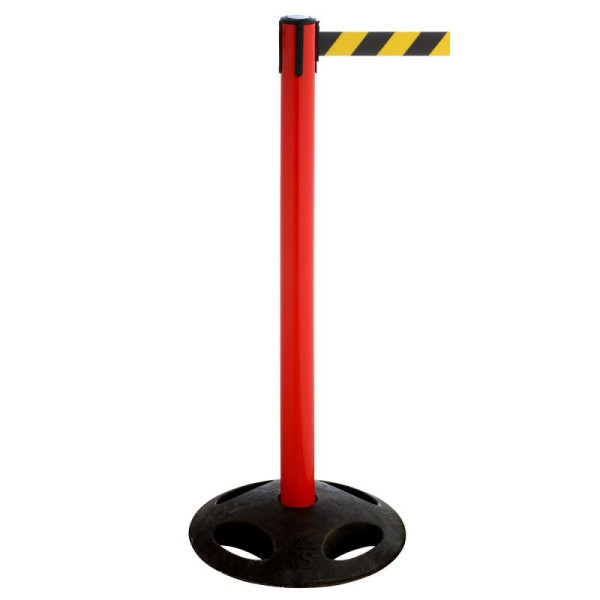 Stein HGS Personenleitsystem -P-Line Utility Safety-, rot, schwarz/gelb diagonal (schraffiert), mit Gurtendstück (Standard), 15162-0202