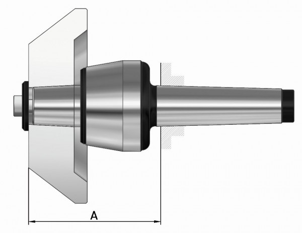 Röhm Mitlaufender Zentrierkegel, Aufnahme Morsekegel 4, Größe 108, auswechselbar, 75°, 304562