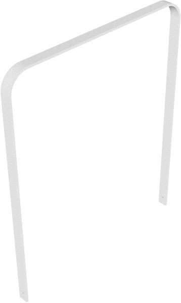 Schake Anlehnbügel aus Flachstahl gebogen, 50 x 12 mm, ohne Querholm, Gesamtbreite: 1000 mm, feuerverzinkt, 4050_100