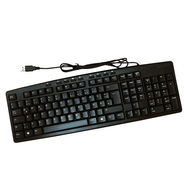 ROLINE Multimedia Tastatur, USB, schwarz, 18.02.3226