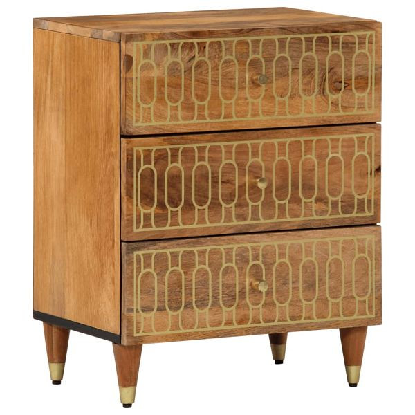 vidaXL Nachttisch 50x33x62 cm Massivholz Mango, 358293, 8721012108516