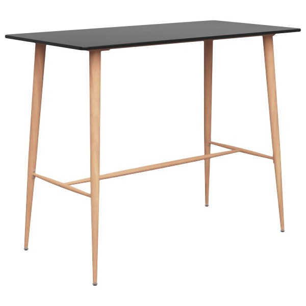 vidaXL Bartisch Schwarz 120x60x105 cm, 248146, 8719883791142