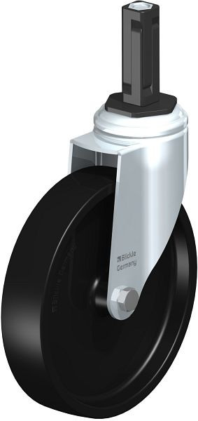 Blickle LKRA-POA 150G-11-EV12 Apparate-Lenkrolle mit Expander, Polyamid, Schwarz, 849084