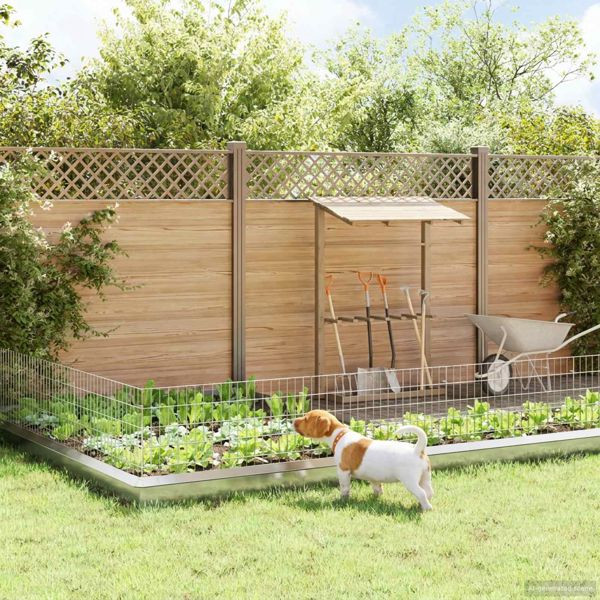 vidaXL Gartenzaun mit Pfählen 48-teilig 95 x 50 cm Mesh Verzinkter Stahl, 3438049