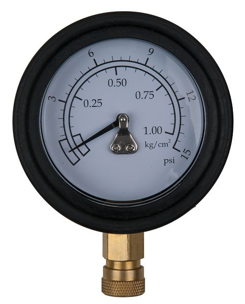 KS Tools Manometer Durchmesser 75,0 mm,0 - 1 bar mit 1/4" Schnellkupplung, 150.2327