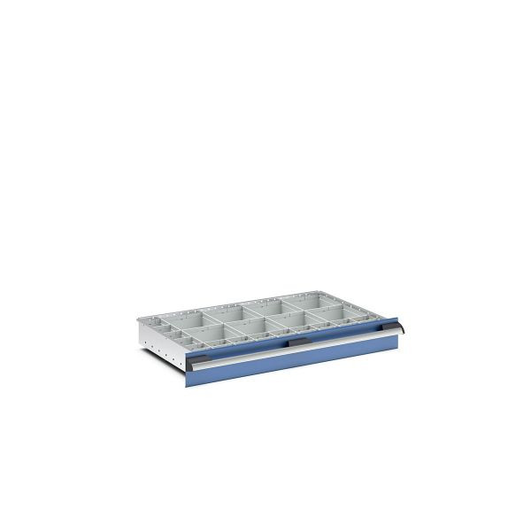 bott cubio Sortiment mit 30 Boxen, BxTxH: 800x525x68mm, Kunststoff / RAL 7035, 43020767