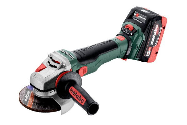 metabo Akku-Winkelschleifer WVB 18 LTX BL 15-125 Quick metaBOX 165 L, inkl. 2 Akkus und Ladegerät, 601731660