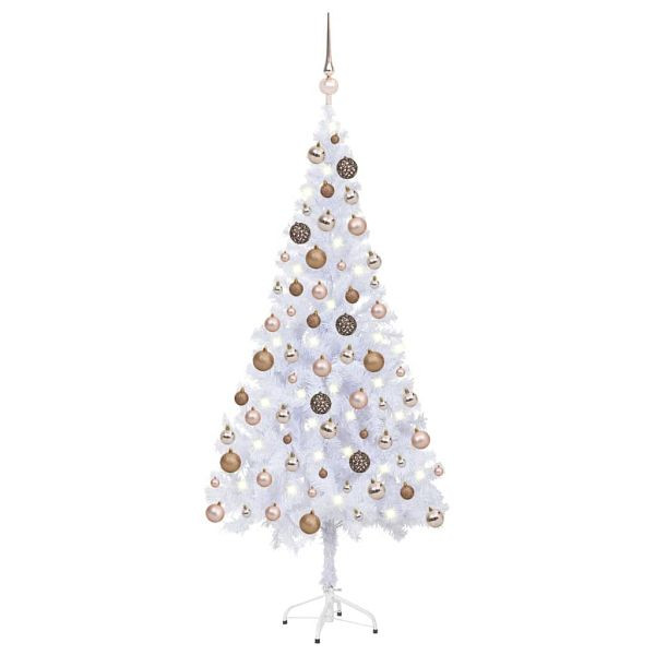 vidaXL Künstlicher Weihnachtsbaum Beleuchtung Kugeln 180cm 620 Zweige, 3077580