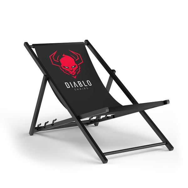 Diablo Chairs Liegestuhl schwarz, 30 x 1200 x 580 mm, 1514