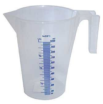 Iwetec Kunststoffmessbecher, 1 Liter, 730225