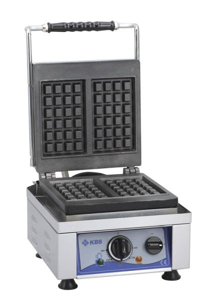KBS Waffeleisen mit fester Backplatte für 2x Waffeln 8x16x1,5cm, 10962022