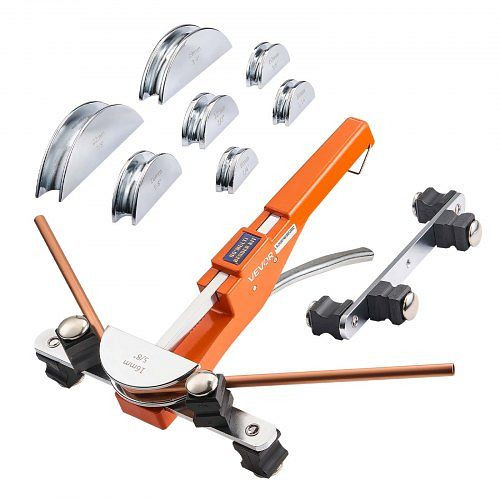 VEVOR Rohrbiegegerät, 6-22 mm, bis 90°, Handbiegewerkzeug mit 7 Aluminiumlegierungs-Backen, für Kupfer- & Aluminium-Kälteanlagen, JLSDWGJJXKZX48KMR001V0
