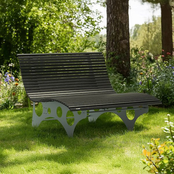 HOME DELUXE Wellenliege NIRA, Anthrazit, 73037, 4058166425249