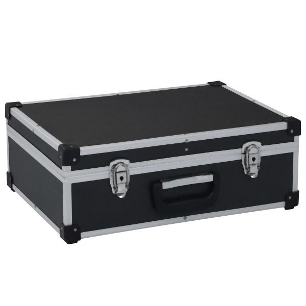 vidaXL Werkzeugkoffer 46 x 33 x 16 cm Schwarz Aluminium, 91847