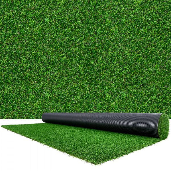 VEVOR Kunstrasen 304,8 x 198,1 cm, 3,5 cm Florhöhe, mit Drainagelöchern, zuschneidbar für Balkon Terrasse Garten Indoor, RZCP138INCH6088OA001V0