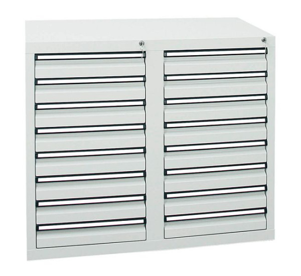 stumpf Schubladenschrank Serie STS 410, RAL 7035/7035, 16 Schubladen (16x100 mm), 7102107